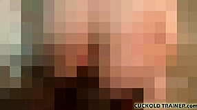 old babe teases cuckold slave in femdom bdsm fun