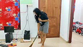 Threesome in dorm with Akshay fucking me and my friend in missionary close up