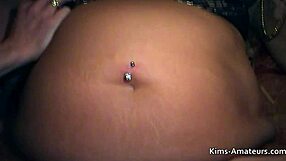 Fat swinging amateur granny licks in threesome