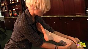 Spicy Blonde Makes Lesbian Boss Orgasm