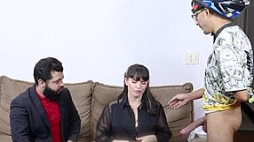 Socialite humiliates husband with delivery guy assfuck