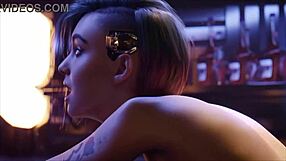 In a futuristic world, intense cyberpunk encounters unfold with raw cyberfuck action across digital realms