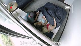 Blonde Nanny Caught STEALING Big Cocks in LESBIAN Spy Action