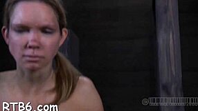 Sex bondman engages in sadomasochism with rough fucking and blowjob