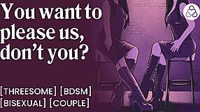 femdom disciplines boyfriend for our orgasm