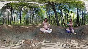 Sexual Yanks Vr Turquoise Masturbating Outdoors