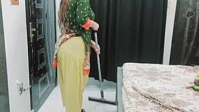 Indian maid's stepdaughter fucked by old daddy.