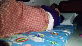 so sharing the bed with stepmom turned into this wild creampie under the sheets, you believe that?