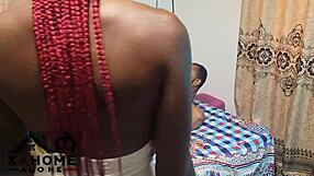 African Mother Shares Boyfriend's White Cock With Step Daughter