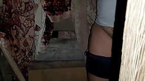 Caught stranger masturbating in abandoned house, watched her orgasm.