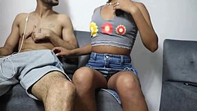 Pov of a beautiful brunette Colombian stepsister asking her brother to take her virginity in rough sex