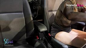 nandanua teases gas station attendant by flashing tits 😏