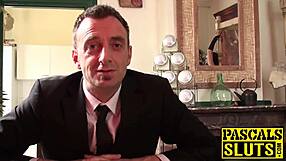 Babe with big boobs lets maledom dominate her in bondage