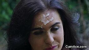 Hot Babe Sucking Jizz In Blowbang Or Getting Facial?