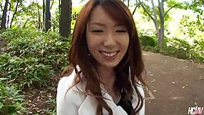 Super hot japanese babe yui hatano enjoys a hard cock blowjob and creampie