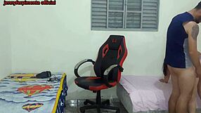 stepsister changes near me and i end up fucking her on the gamer chair 😏