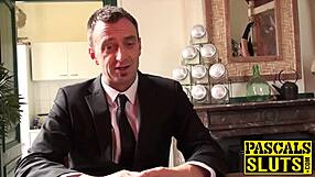 Babe with big boobs lets maledom dominate her in bondage