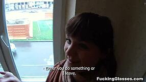 Fucking glasses not shy on stairway rina teen