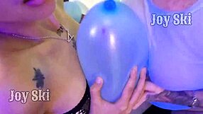 Happy birthday cousin, let's rub with balloons suggestively