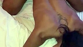 Latina transsexual in crossdressing outfit fucks with big cock and dildo