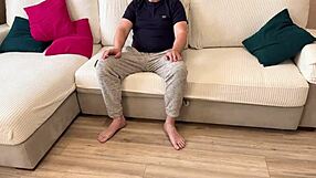 redhead maid gets fucked in doggystyle while wife is out