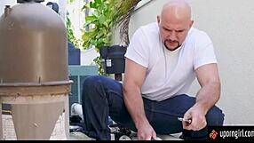 sexy milf shows big tits and pussy