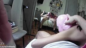 check out this milf pov blowjob in fishnets and boots, ending with cum in mouth 😏