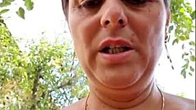 blonde milf masturbates to orgasm with natural tits