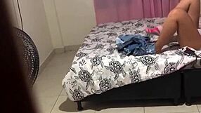 I find my hijastra fingering her tight pussy in her room, so I shove my big cock straight into her.