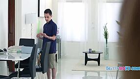 Spank Step Sis Ass and Fuck Her Pussy in 3some