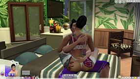 Cardi b's intimate moments captured in sims 4