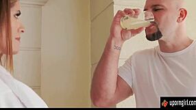 sexy milf shows big tits and pussy