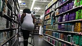 Hidden shots of stacked ebony bbw with huge ass