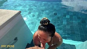 Public bj at infinity pool in costa rica