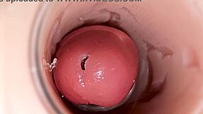 Cámara dentro de mi coño profundo captura eyaculación de esperma enorme en facial pov