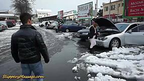 Slippery Nuru Massage Leads To Intense Cumshot