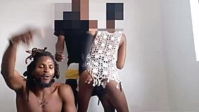 2 ebony 18 year olds getting fucked by their neighbor