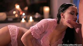 PRETTY Pink Babe GIVES Sensual BLOWJOB and FACIAL!