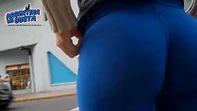 huge cameltoes and tits tease in tight leggings and thongs