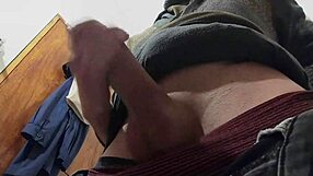 i hear the rain outside while masturbating with big cock in the bathroom