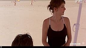 Clotilde courau and charlotte rampling share a kiss