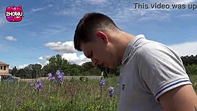 French Blonde Gets Fucked Outdoors After School