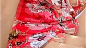 blonde milf masturbates to orgasm with natural tits