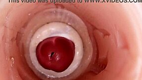 Camera inside my deep pussy captures huge sperm ejaculation in pov facial.