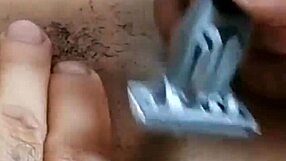 this hairy pussy gets masturbated, penetrated, and shaved smooth, find us at juanlatino4