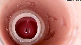 Camera inside my deep pussy captures huge sperm ejaculation in pov facial.