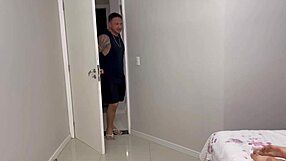 Caught Redhead Girlfriend With Two Others On The Bed