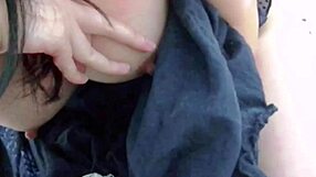 asian japanese woman enjoys solo masturbation at home