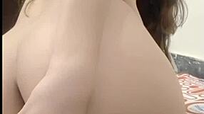 banana slides into arab girl's both holes for fun anal play