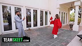 stepdad licking stepdaughter and friend in taboo threesome